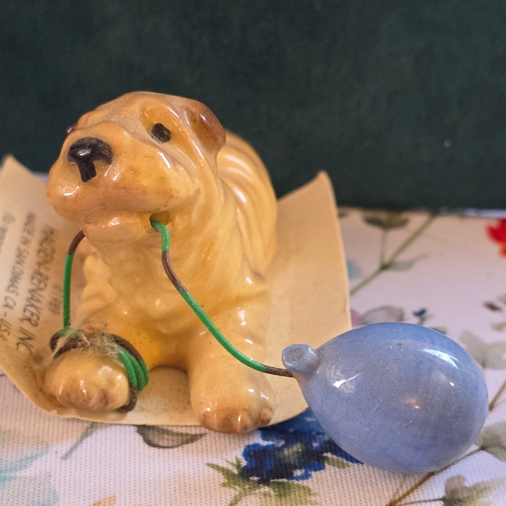 Hagen-Renaker Shar-Pei Puppy Figurine Miniature Tan Good 1989 Disney Tag - Picture 3 of 8